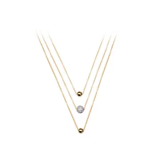 Collier 3 rangs doré